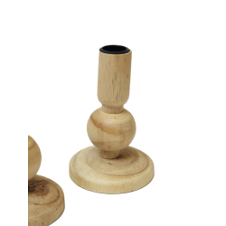 Świecznik BOHO z surowego drewna Pojedynczy